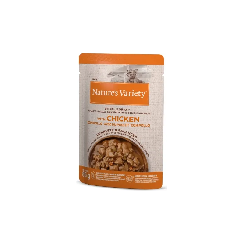 NV Cat Bites in Gravy with Chicken 0.085 kg ,22gb,