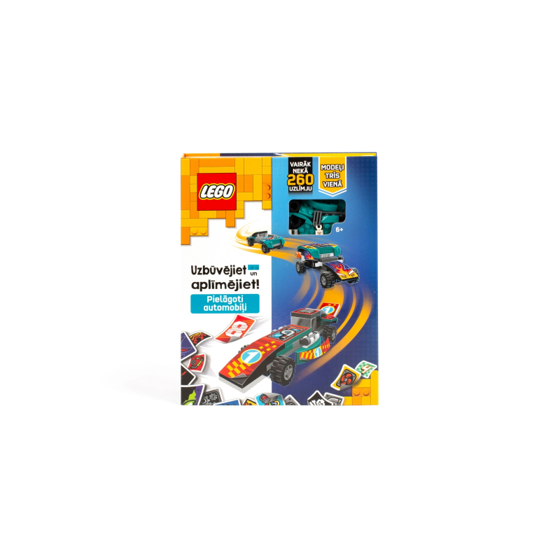 LEGO ICONIC Aktivitāšu grāmata "Būvē un izrotā: Automašīnas" - Latviešu