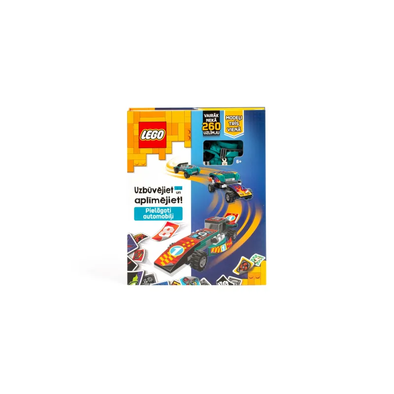 LEGO ICONIC Aktivitāšu grāmata Būvē un izrotā: Automašīnas - Latviešu