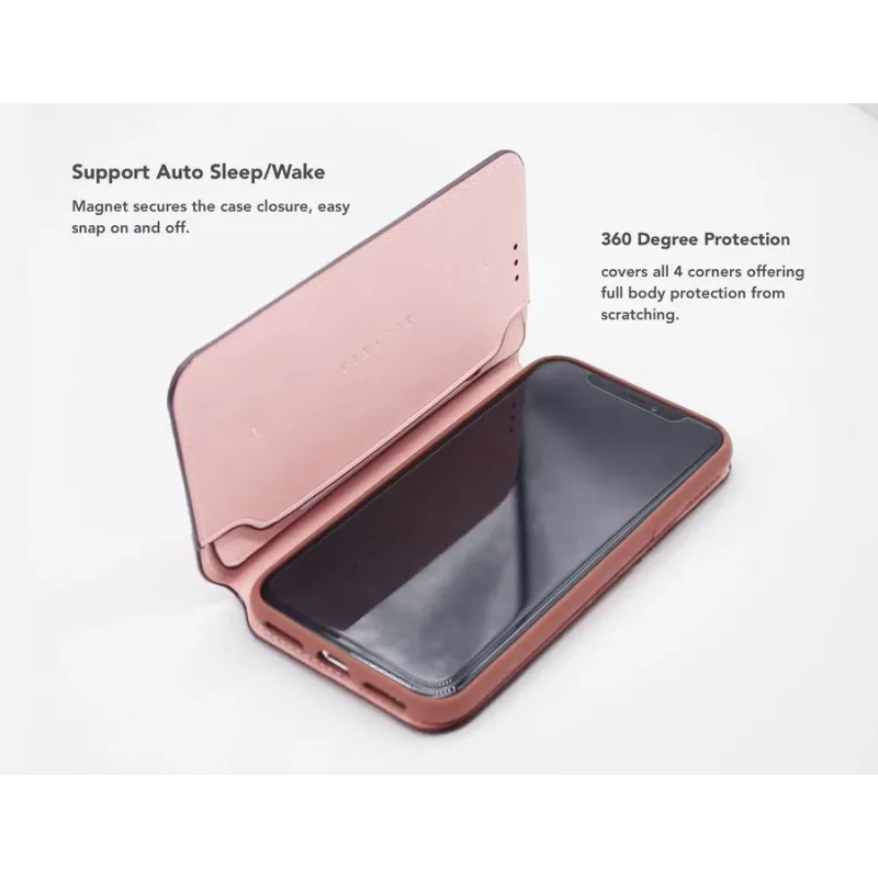 VixFox Smart Folio Case for Iphone XSMAX pink