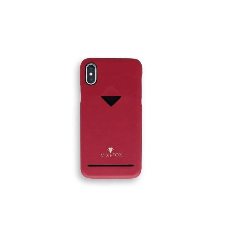 VixFox Card Slot Back Shell for Iphone X-XS ruby red