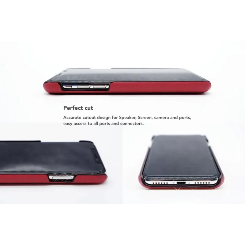 VixFox Card Slot Back Shell for Iphone X-XS ruby red