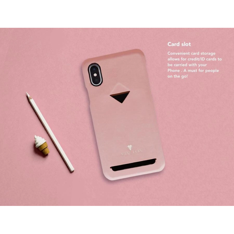 VixFox Card Slot Back Shell for Iphone X-XS pink