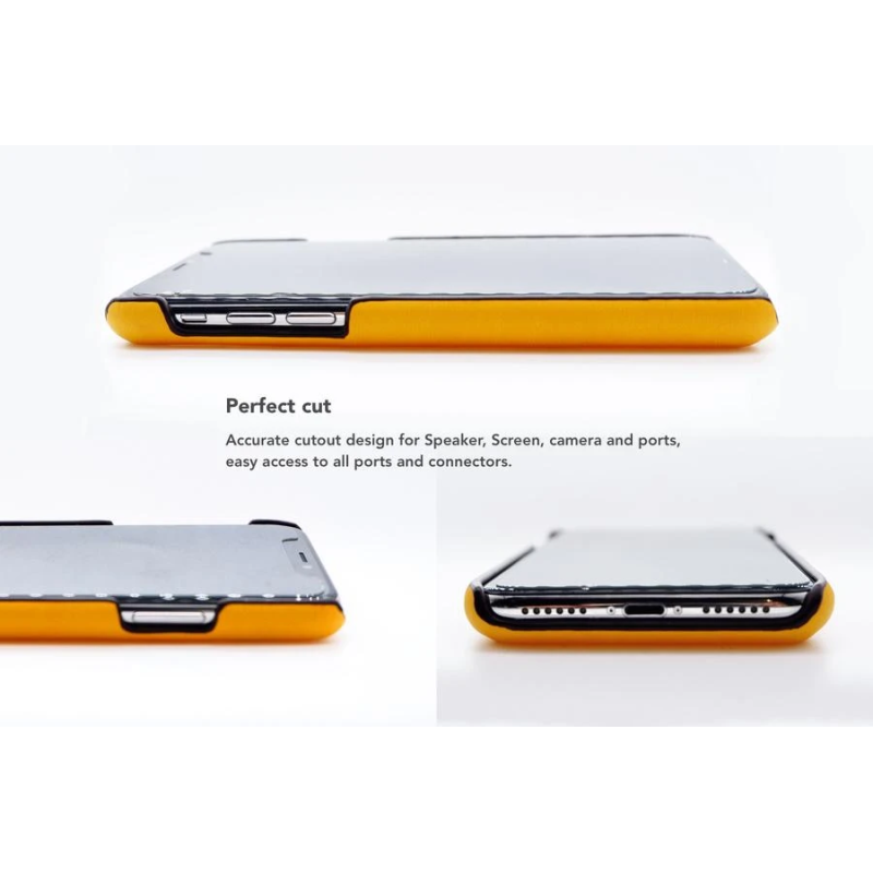VixFox Card Slot Back Shell for Iphone X-XS mustard yellow