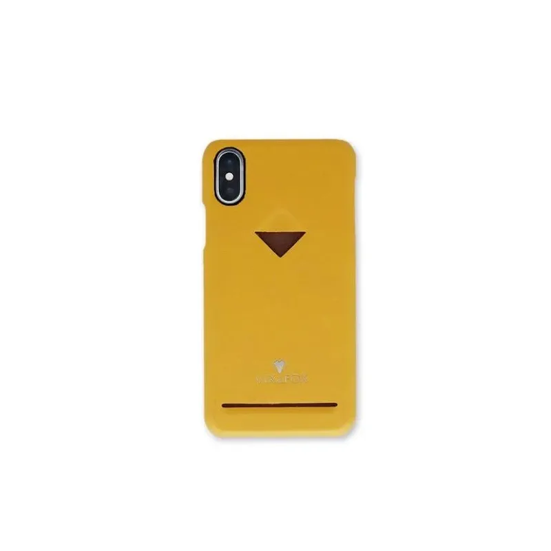 VixFox Card Slot Back Shell for Iphone XR mustard yellow