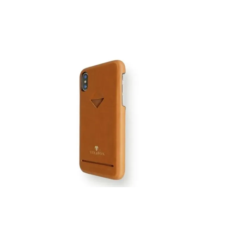 VixFox Card Slot Back Shell for Iphone XSMAX caramel brown
