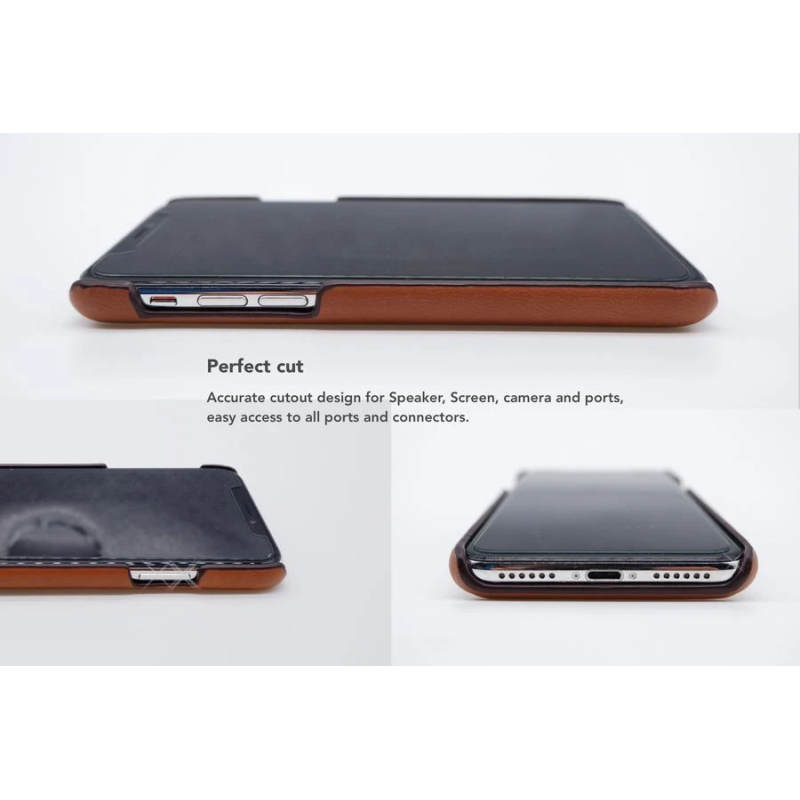 VixFox Card Slot Back Shell for Iphone XSMAX caramel brown