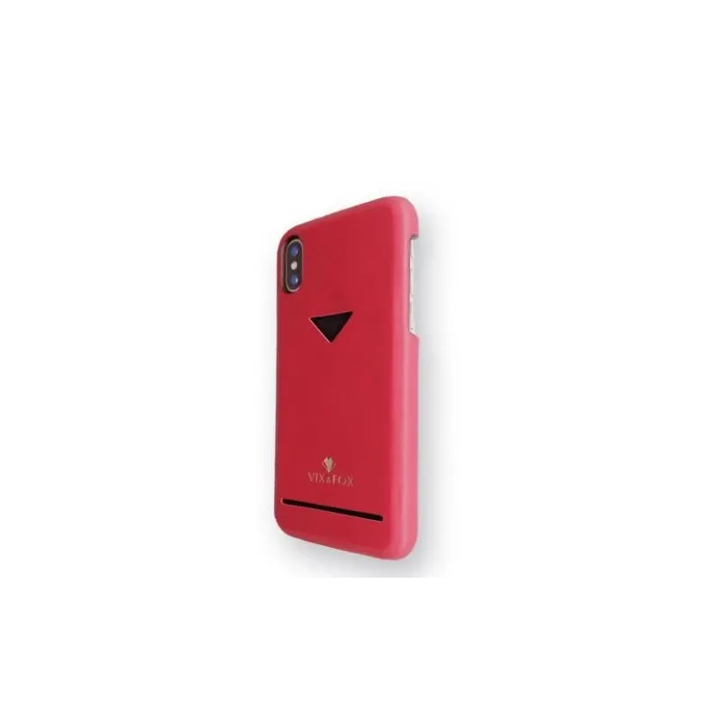VixFox Card Slot Back Shell for Iphone XSMAX ruby red