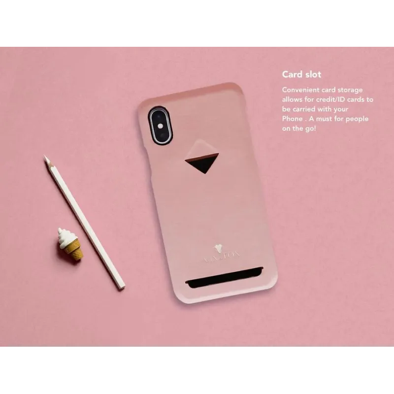 VixFox Card Slot Back Shell for Iphone XSMAX pink