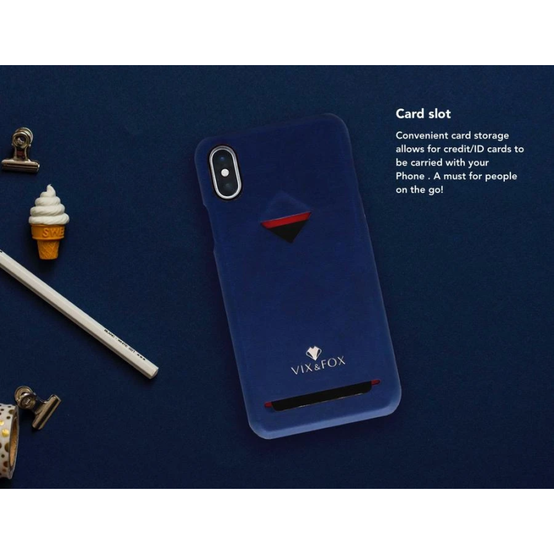 VixFox Card Slot Back Shell for Iphone XSMAX navy blue