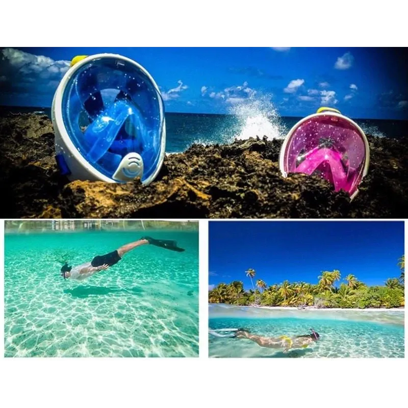 Free Breath Snorkeling Mask M2068G L-XL blue