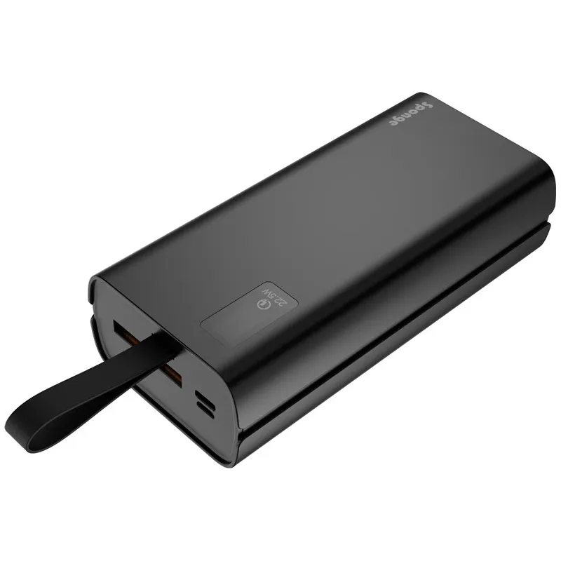 Pārnēsājams lādētājs Sponge Energy 30000 mAh, 22.5 W, pelēks