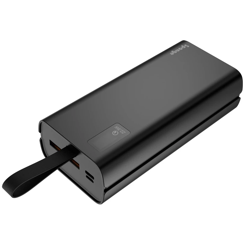 Pārnēsājams lādētājs Sponge Energy 30000 mAh, 22.5 W, pelēks