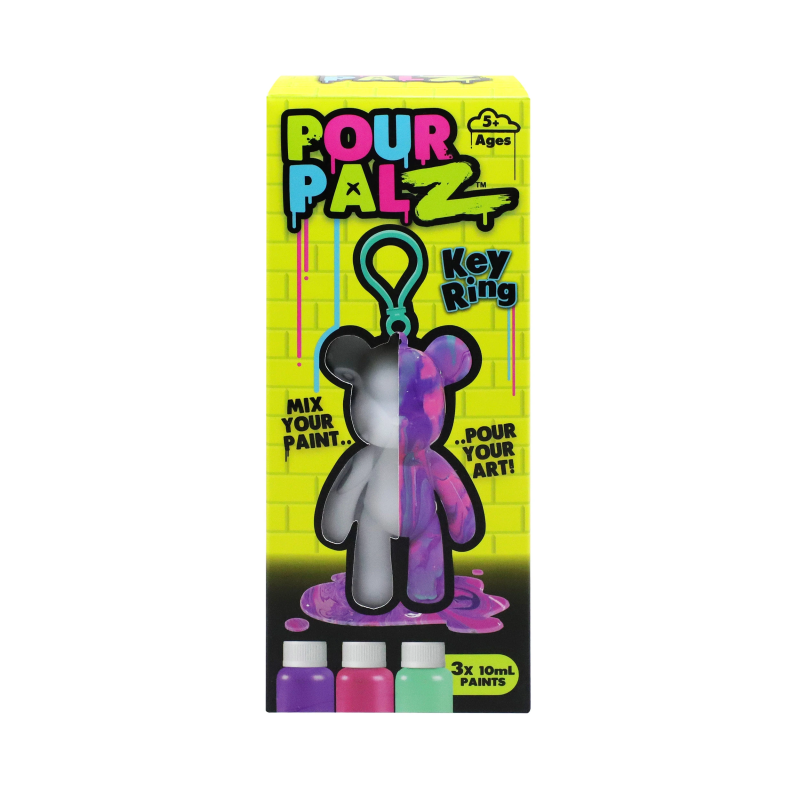 Pour Palz DIY Mini krāsojamais lācis ar atslēgu piekariņu