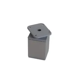 Мебельная ножка, 4 см x 4 см, 10 - 12 см, серый цв.