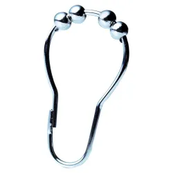 Roller shower curtain hooks metal ,12 pc