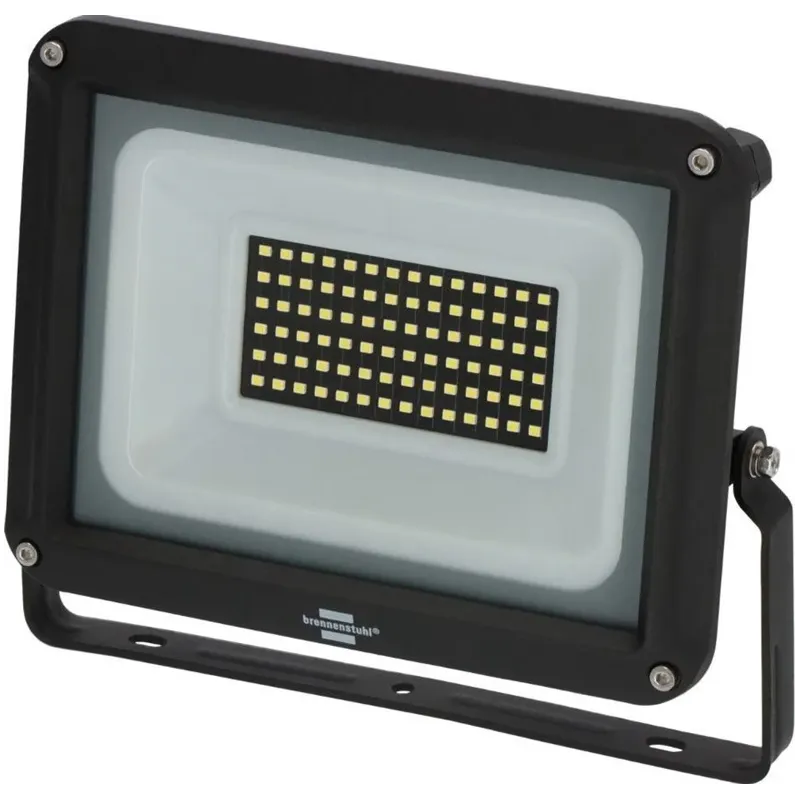 Prožektors bez kustības sensora, stiprināms pie sienas Brennenstuhl Jaro, 50 W, 5800 lm, 6500 °K, IP65, melna