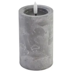 Svece LED 7.5x15cm, akmens efektu