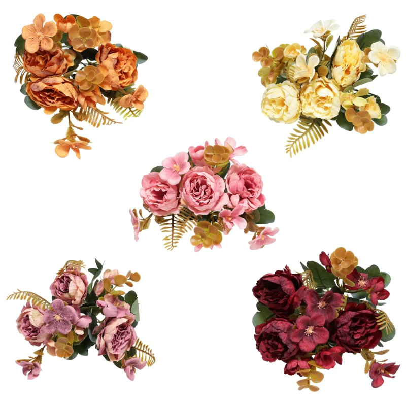 Mākslīgais ziedu pušķis, dažādi veidi