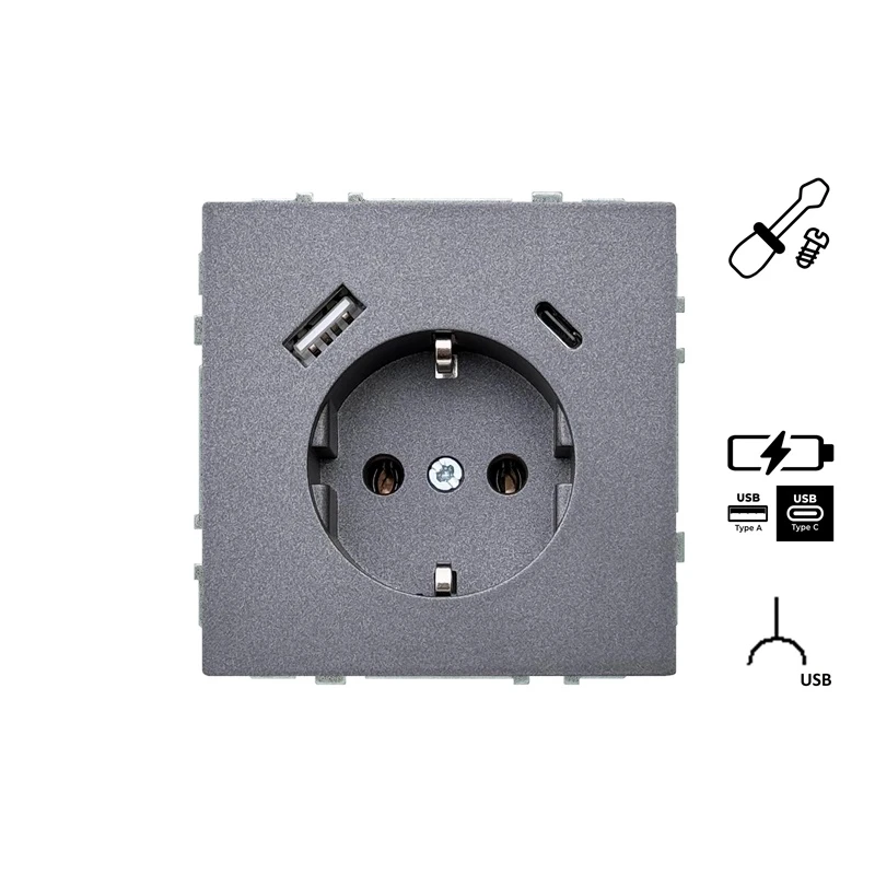 Rozete+usb a+c iuk-3-01.m-bm modern meln