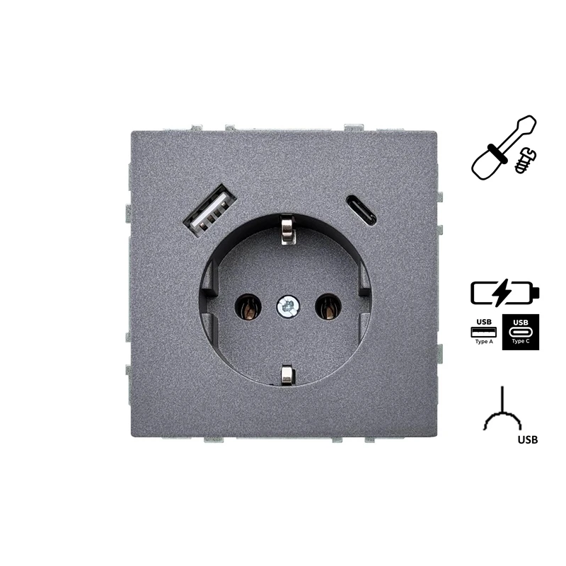 Rozete+usb a+c iuk-3-01.m-bm modern meln