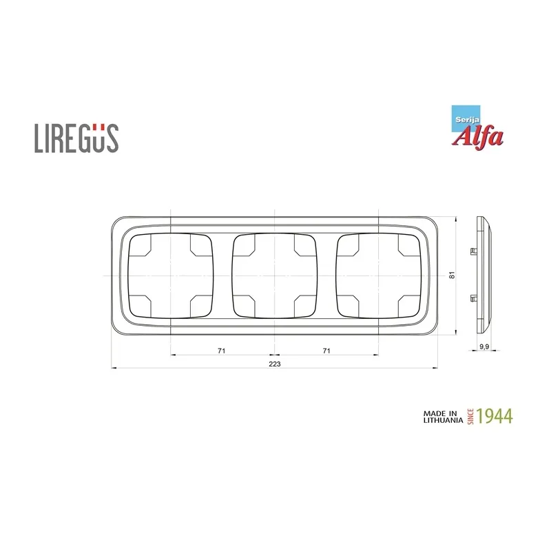 Rāmis 3PL Liregus Alfa, balta