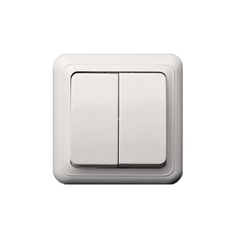 Slēdzis liregus delta 1+1 balts