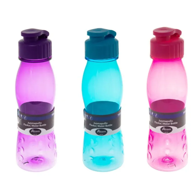 Ūdens pudele Atom Sports 273982, zila krās.-rozā krās.-violeta krās., plastmasa, 0.7 l