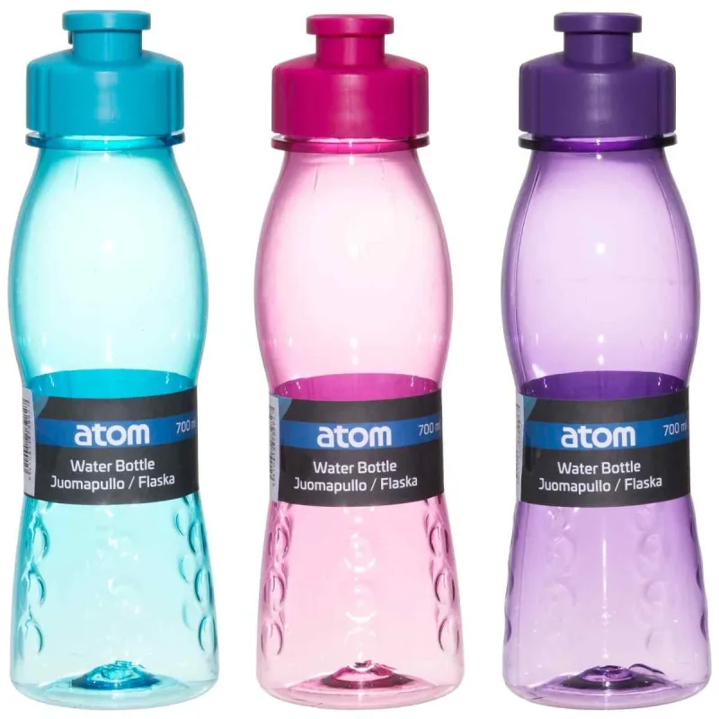 Ūdens pudele Atom Sports 273982, zila krās.-rozā krās.-violeta krās., plastmasa, 0.7 l