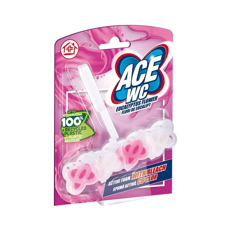 WC tualetes atsvaidzinātājs-tīrītājs ACE. Eikalipta Zieds. 48 g