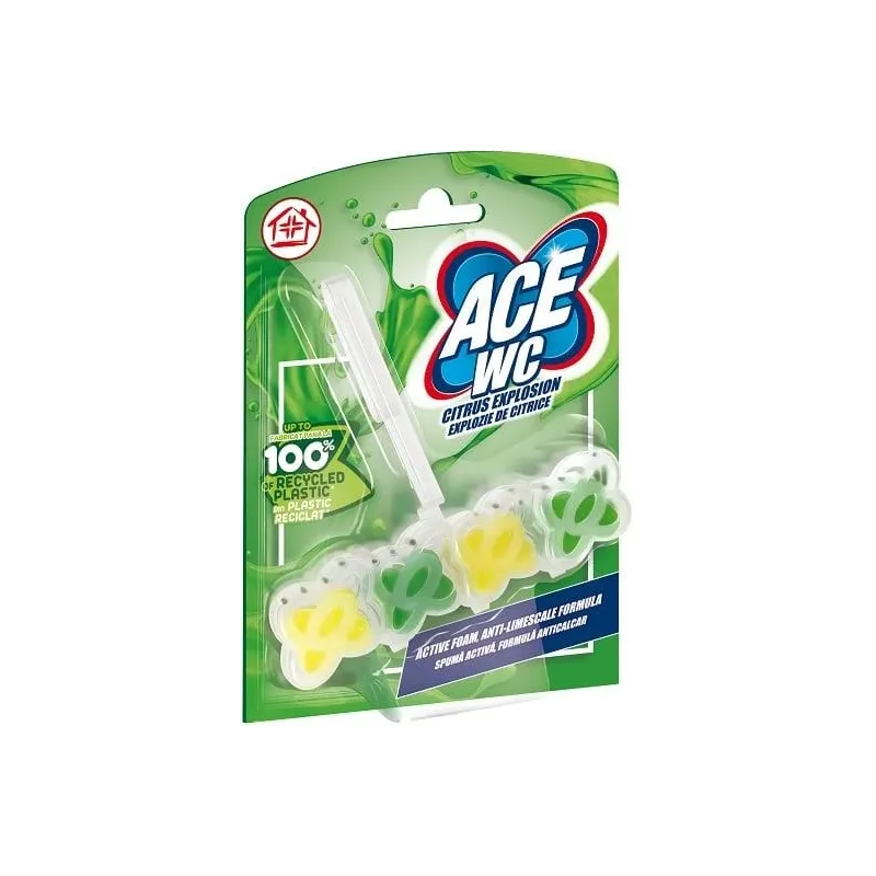 WC tualetes atsvaidzinātājs-tīrītājs ACE. Citrusu eksplozija 48 g