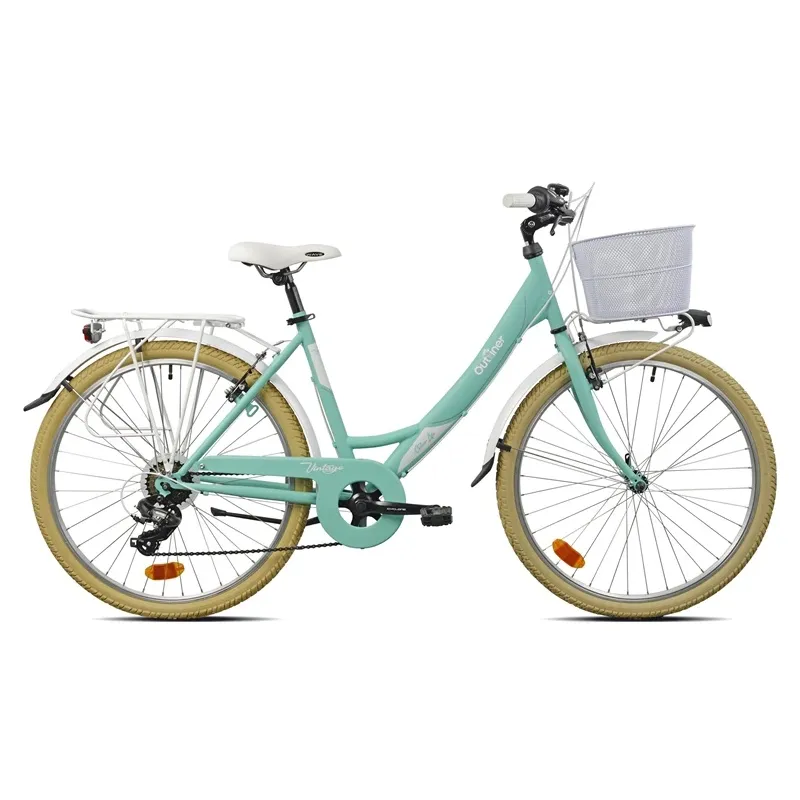 Velosipēds pilsētas Outliner 25K120, 26 , 18 rāmis, zaļa krās., ar grozu