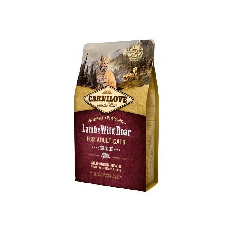 Sausā kaķu barība lamb_wild boar 2kg