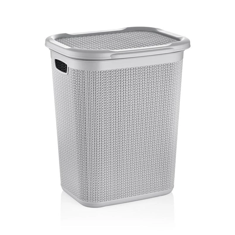 Veļas grozs 50l knit m-079 pelēks