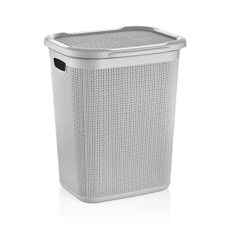 Veļas kaste Knitas M-079, 50 l, pelēka krās., 43 cm x 34 cm