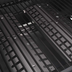 vidaXL Gāzes grils ar degli Sudraba Tērauds ar metāla šļūteni