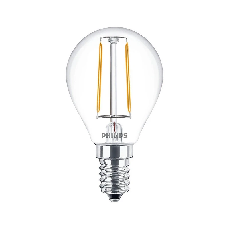 LED spuldze PHILIPS. P45. E14. 2 W. 250 lm. 2700 K