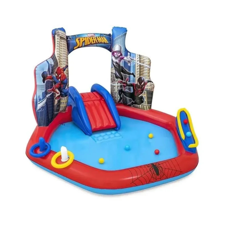 Baseins, bērnu Bestway Spider Man LT14714, zila krās.-sarkana krās. 211 cm x 206 cm x 127 cm