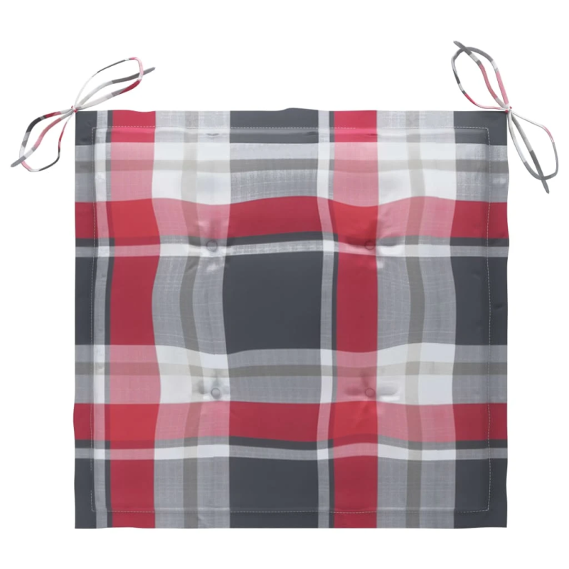 vidaXL dārza krēsli, 2 gab., matrači ar četrstūriem, masīvs tīkkoks