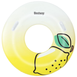 Piepūšams riņķis Bestway 36448. balta-dzeltena. 114 cm