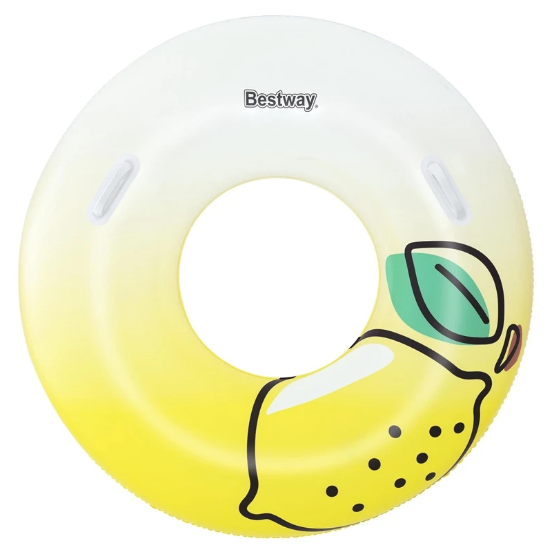 Piepūšams riņķis Bestway 36448. balta-dzeltena. 114 cm