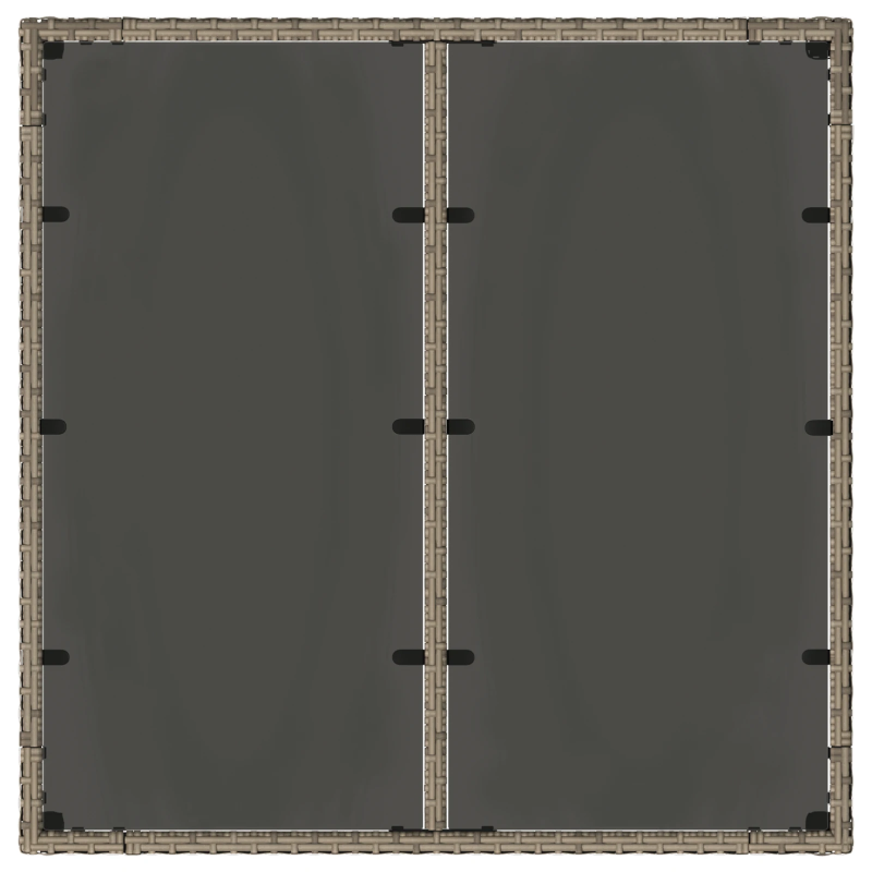 vidaXL Dārza ēdamgalds 5 pcs Pelēka poliratāns