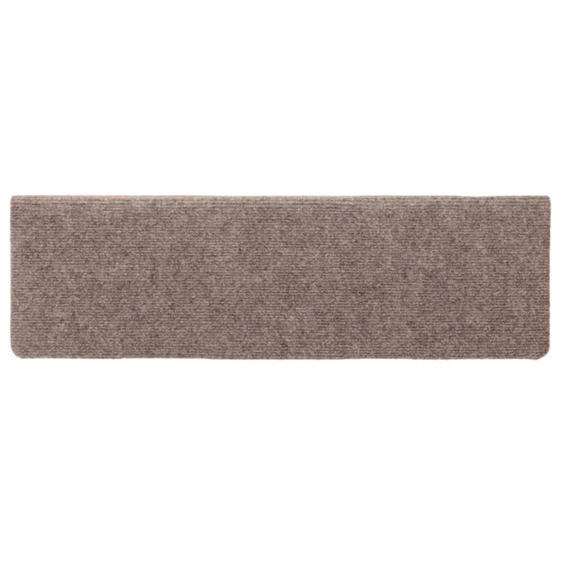 vidaXL kāpņu paklājiņi, pašlīmējoši, 20 gab., 65x21x4 cm, krēmkrāsas, taisnstūrveida mala