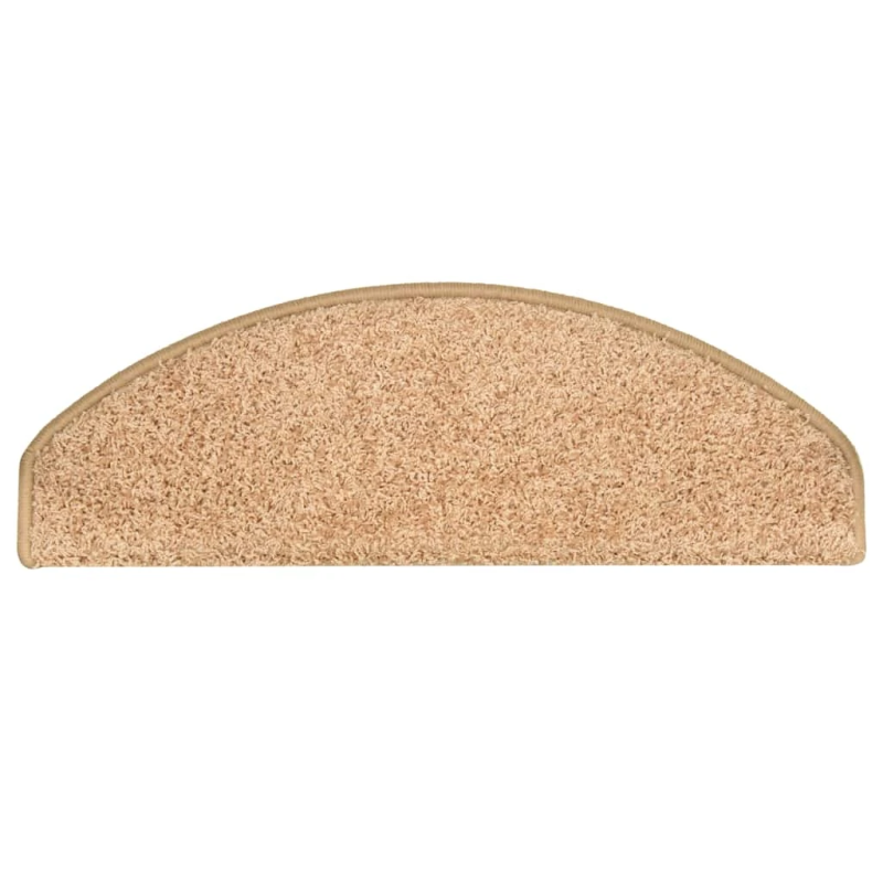 vidaXL kāpņu paklājiņi, 30 gab., 65x21x4 cm, zelta krāsas, pusapaļi, lieli