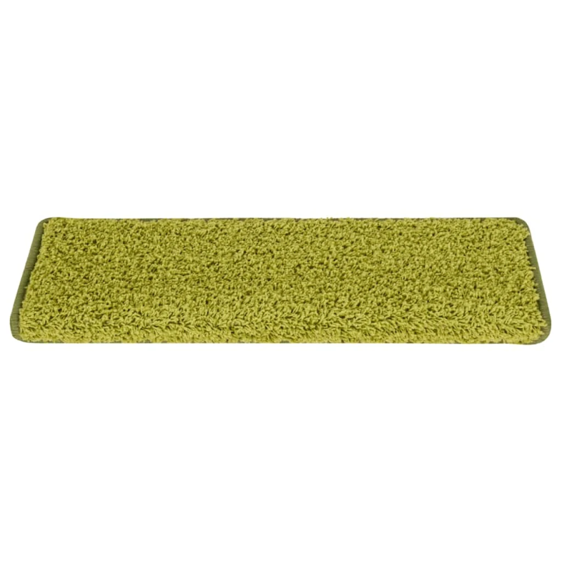 vidaXL kāpņu paklājiņi, 30 gab., 65x21x4 cm, zaļi, taisnstūrveida mala