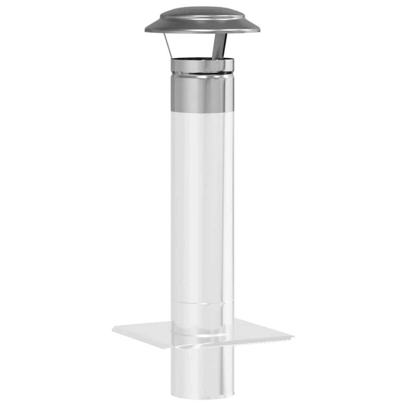 vidaXL Lietus vāks skurstenim Sudraba 20 x 20 x 18 cm