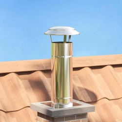 vidaXL Lietus vāks skurstenim Sudraba 25 x 25 x 20 cm