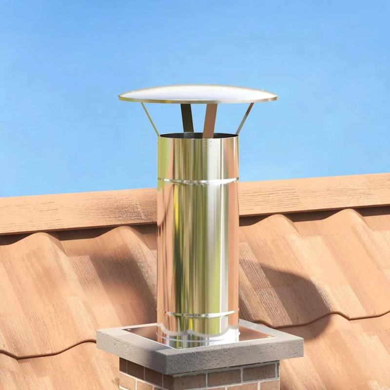 vidaXL Lietus vāks skurstenim Sudraba 35 x 35 x 20 cm