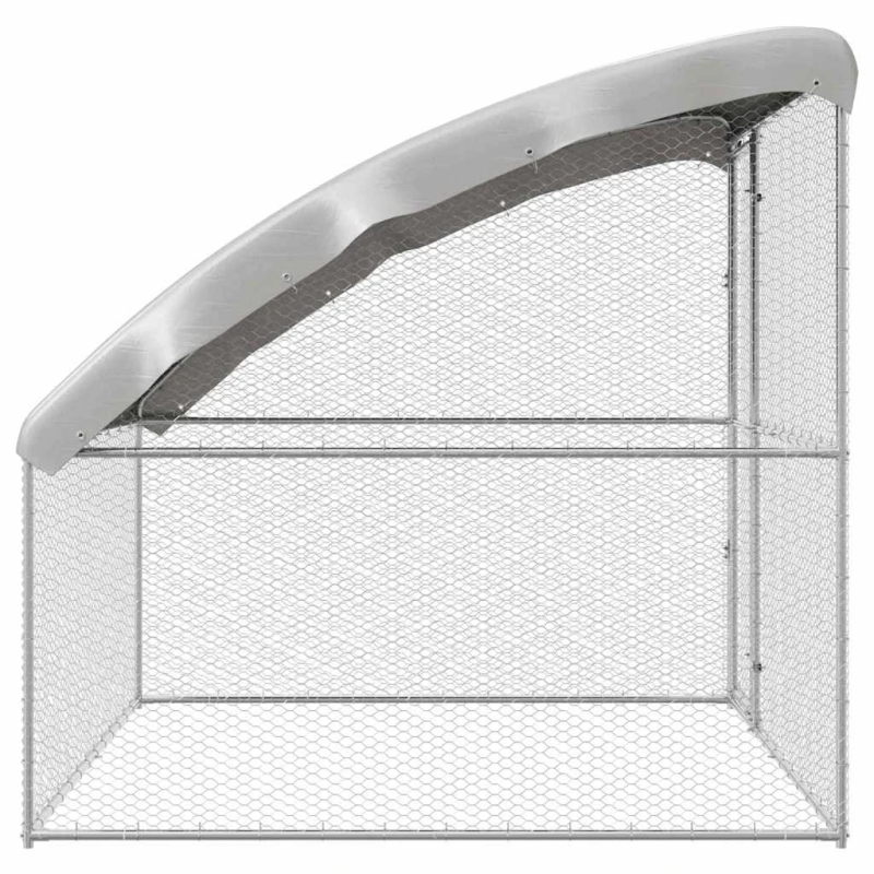 vidaXL Vistu būris Sudraba 2 x 2 x 2 m Cinkots tērauds