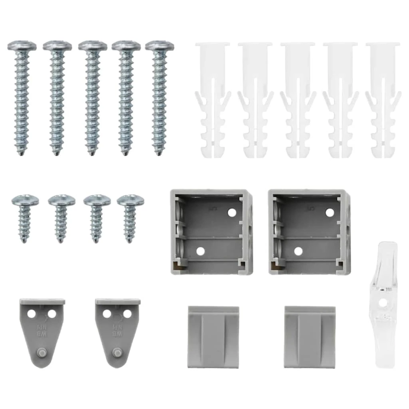 vidaXL Logu žalūzija ar aizkariem Sudraba Alumīnijs